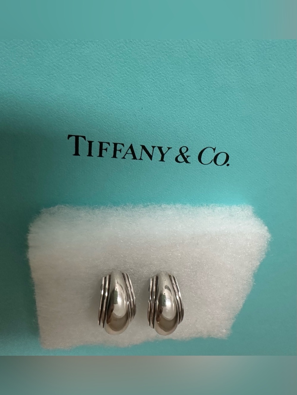 Tiffany & Co Shell Dome Vendome Earrings Paloma Picasso Vintage - Picture 6 of 8